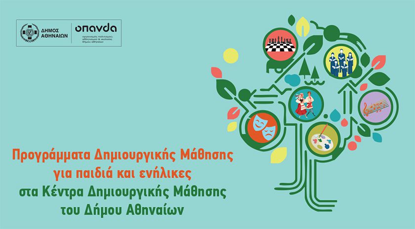 Δήμος Αθηναίων: Άνοιξαν οι εγγραφές για τα Προγράμματα Δημιουργικής Μάθησης του ΟΠΑΝΔΑ